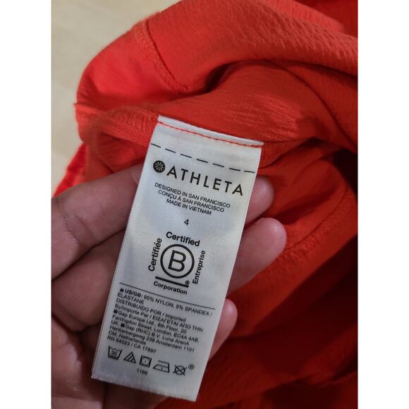 Athleta Avenue Wide Leg Crop Bright Orange Red Dopamine Gorpcore Pants - Picture 6 of 8